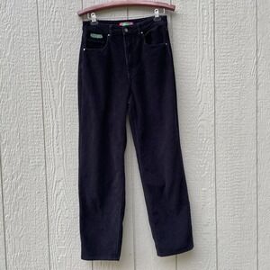 Empyre Tori Corduroy Pants Womens 8 Black High Rise 90s Skate